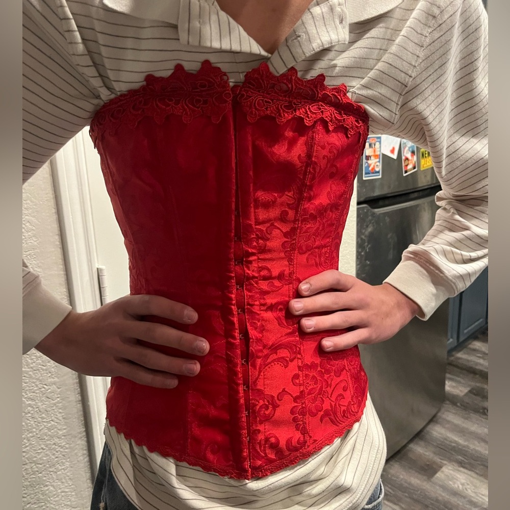 Frederick's of Hollywood Vibrant Red Corset